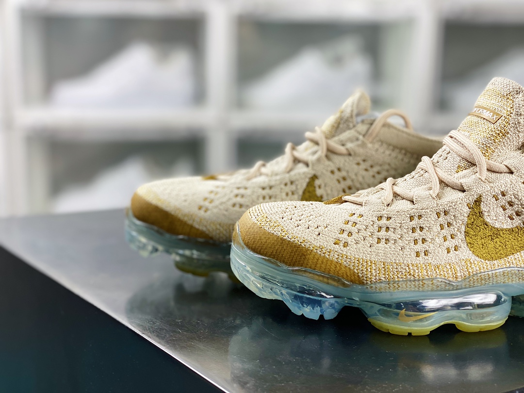 Air VaporMax 2023 Flyknit FK”Tan” 2023 Air Cushion Jogging Shoes ”Light Khaki Gilded Hook” DV1678-100