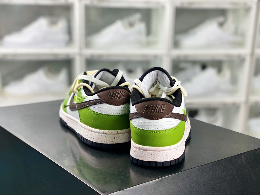 SB Dunk Low ”Multi-Color/Swoosh” dunk series low-top casual sports skateboard shoes ”white and green rope triple hook” FD4623-134