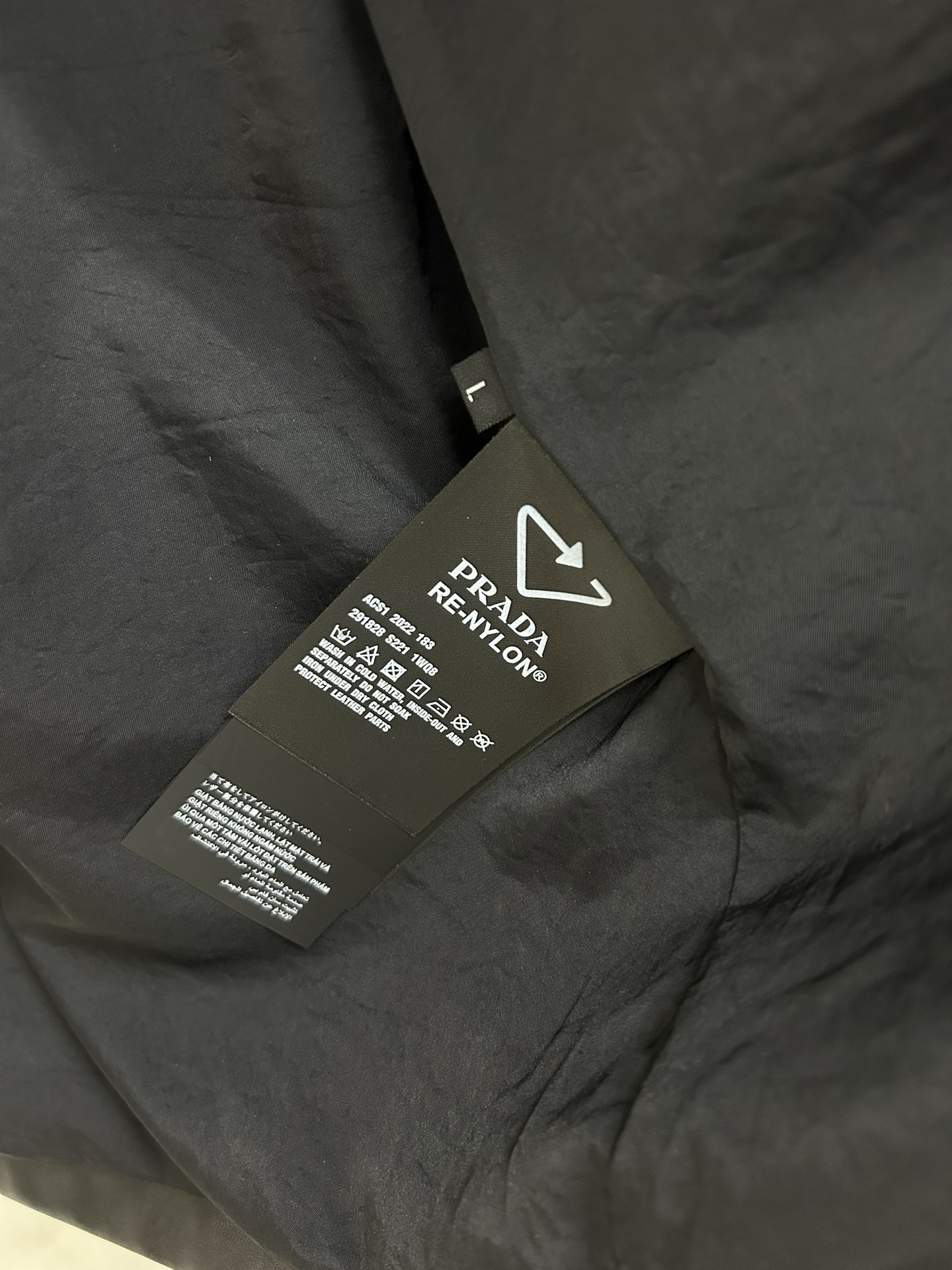 Prada Triangle Logo Leather Shirt Jacket