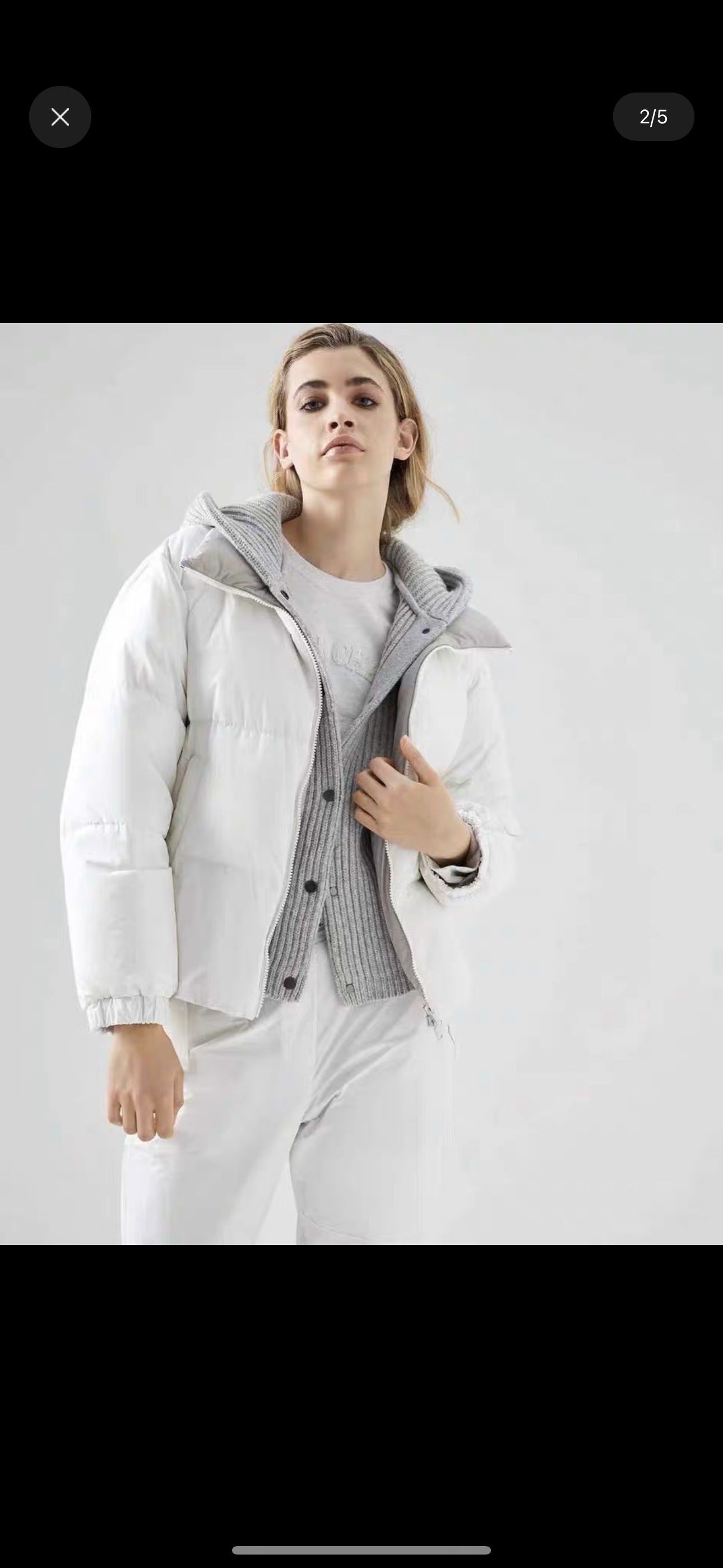 Zilimark Chaqueta Acolchada Blanca con Capucha Desmontable