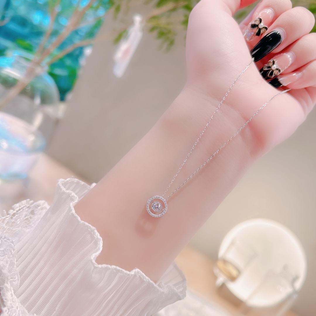 925 Silver Moissanite Necklace Ins Style Graduation Silver