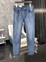 Dior Clothing Jeans Men Denim Genuine Leather Fall Collection Fashion