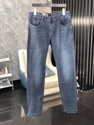 Zegna Clothing Jeans Men Denim Genuine Leather Fall Collection Fashion