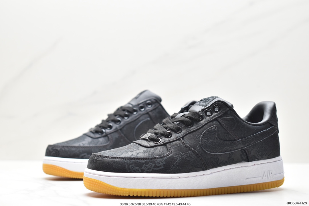 Edison Chen condenses the group CLOT x Fujiwara Hiroshi Lightning Fragment Design x Nike Air Force 1 JT PremiumGame Black Air Force One AO9286-100