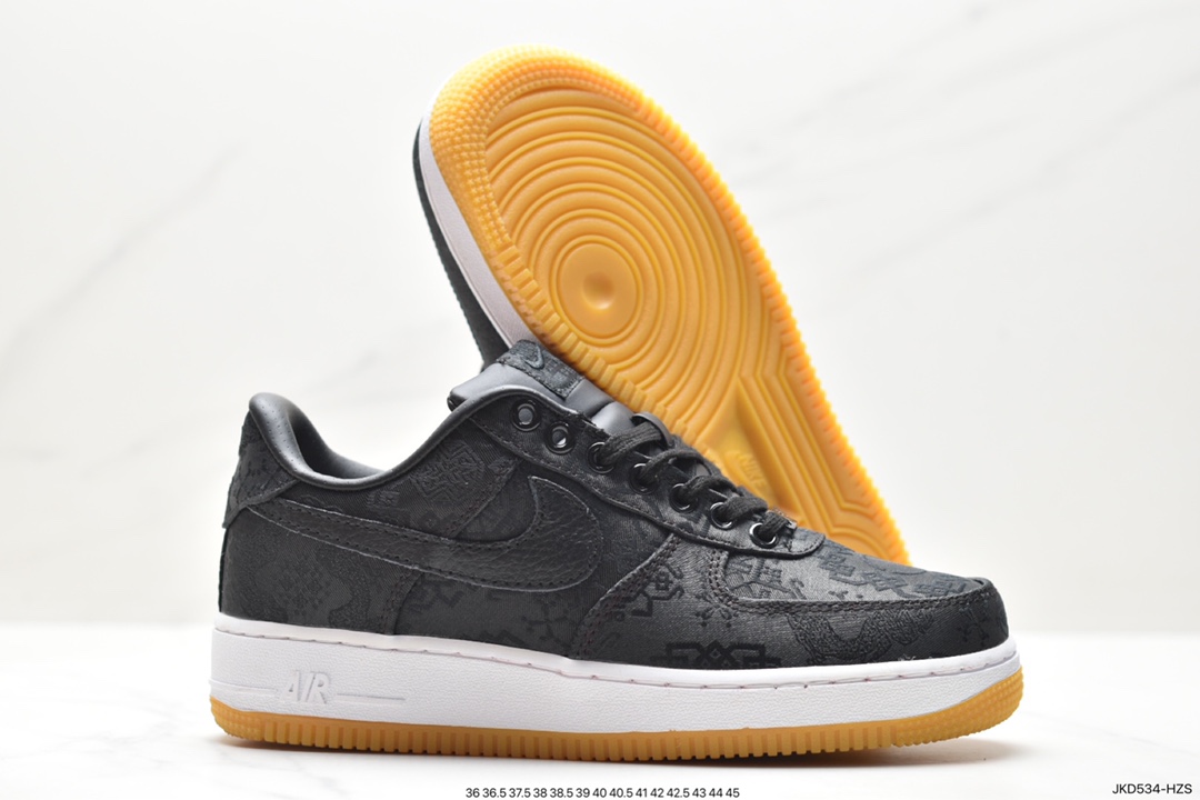 Edison Chen condenses the group CLOT x Fujiwara Hiroshi Lightning Fragment Design x Nike Air Force 1 JT PremiumGame Black Air Force One AO9286-100