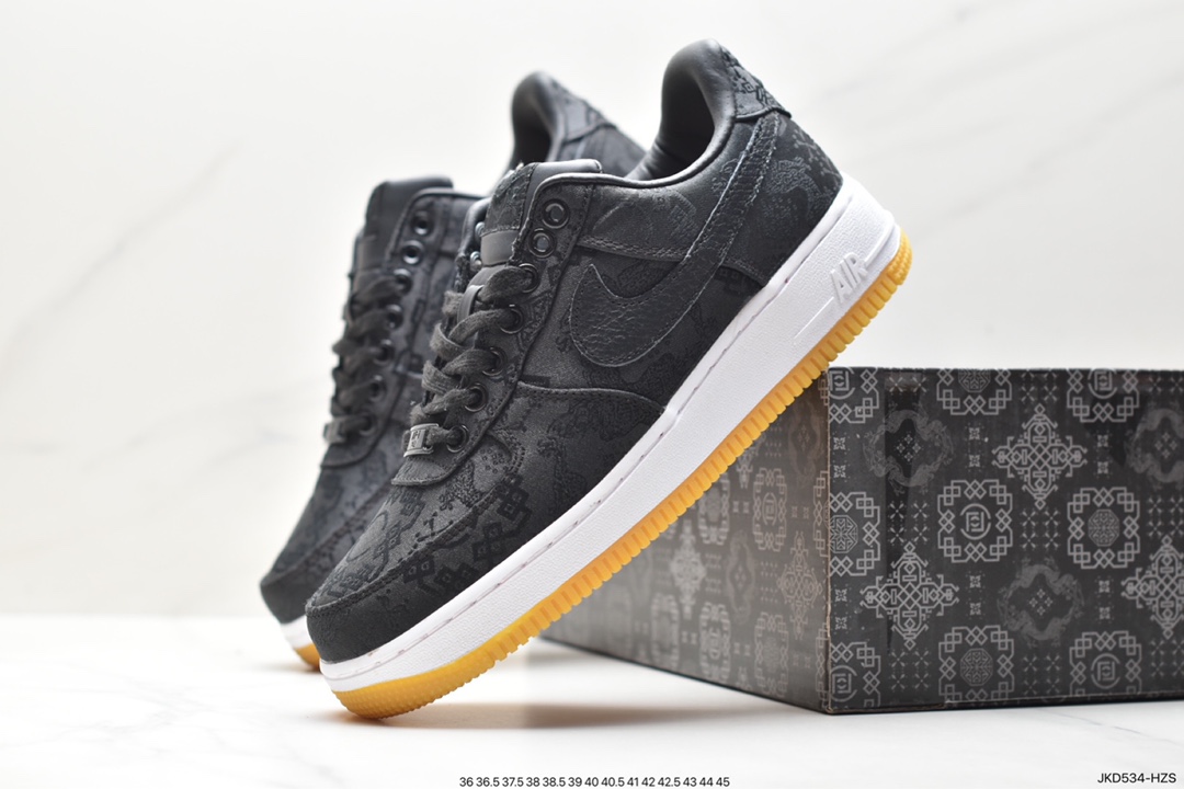 Edison Chen condenses the group CLOT x Fujiwara Hiroshi Lightning Fragment Design x Nike Air Force 1 JT PremiumGame Black Air Force One AO9286-100