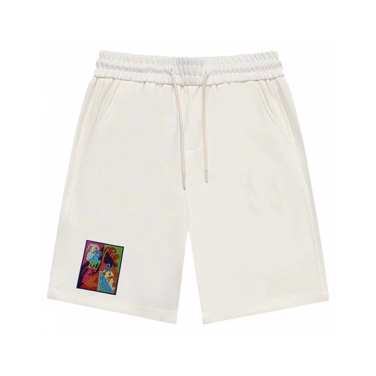 Gucci 23/SS nuevos pantalones cortos casuales de punto para hombre con bolsillo decorativo, con cordón de contraste en …