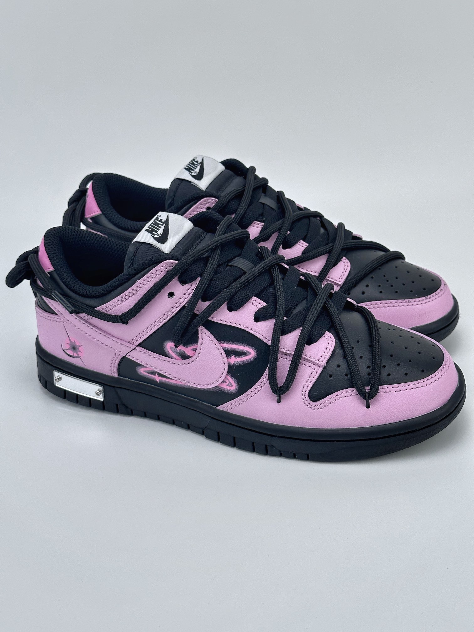 Nike SB Dunk Low Neon Interstellar Black and Pink Lace-up FD1232-001