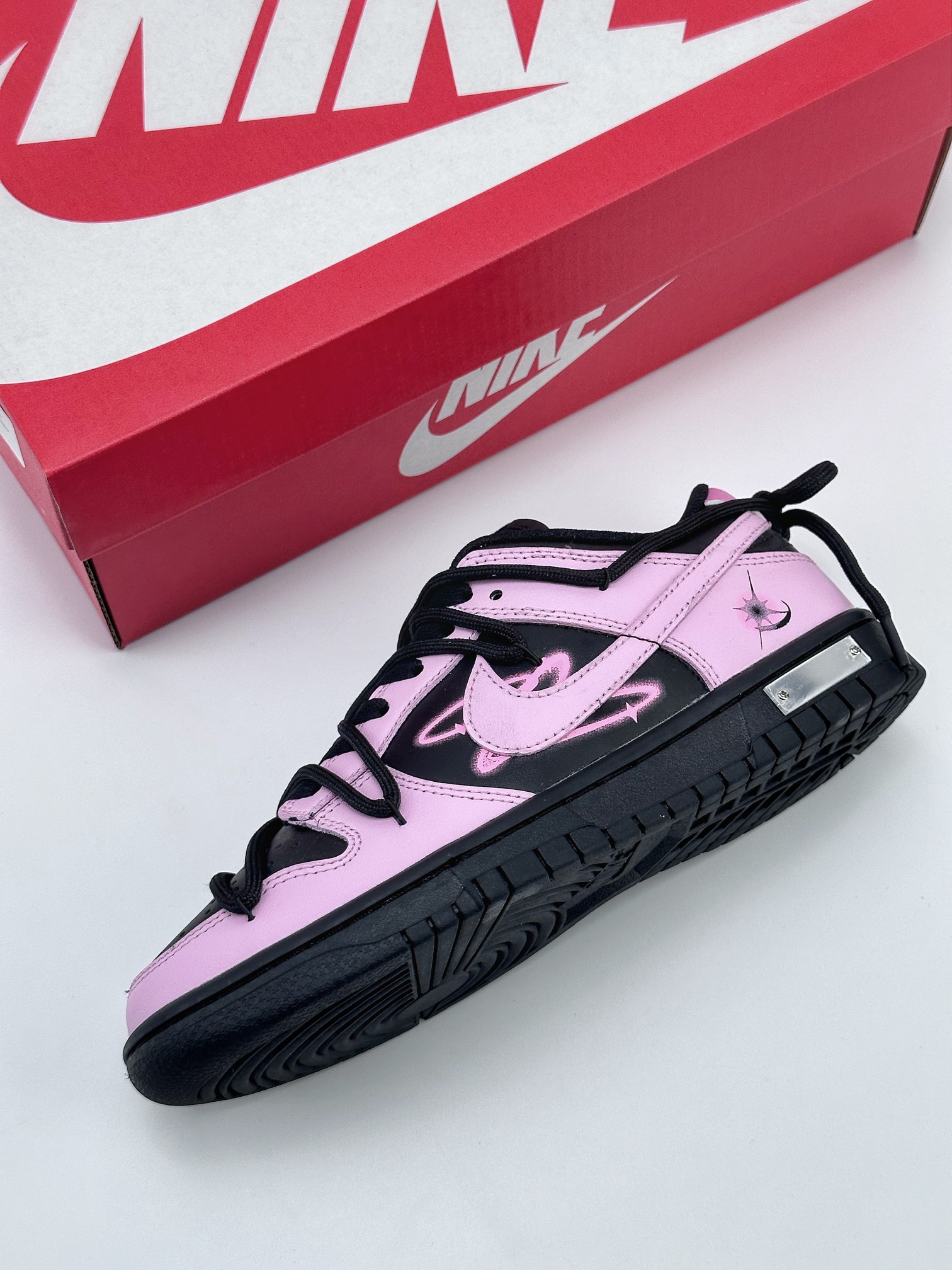 Nike SB Dunk Low Neon Interstellar Black and Pink Lace-up FD1232-001