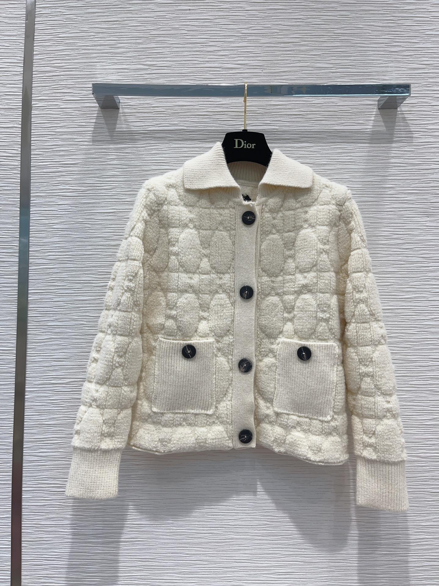 Dior Clothing Coats & Jackets White Cotton Knitting Casual