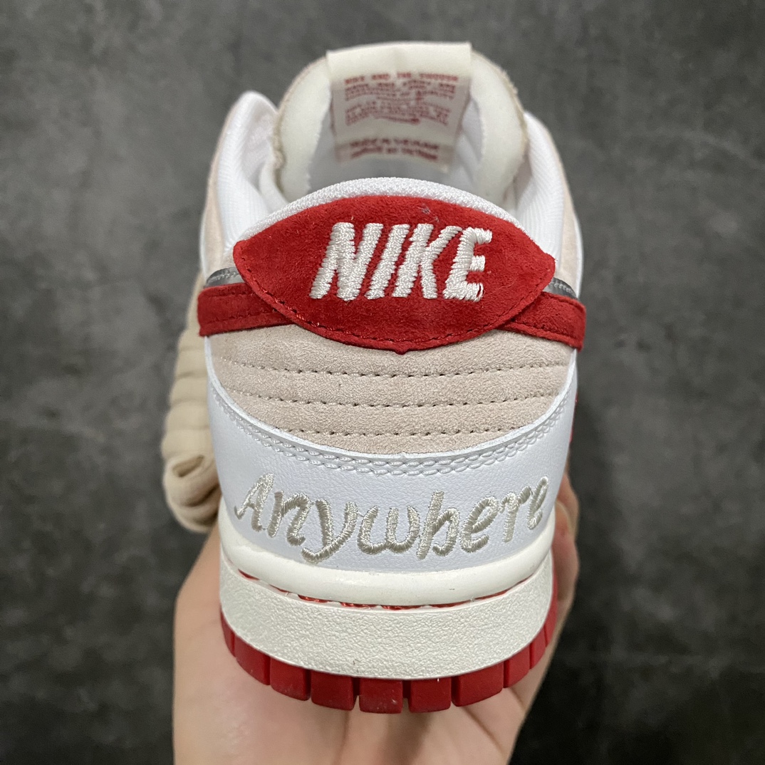 Customized NK Dunk Low High-end Custom Valentine's Day Limited Double Hook White and Red CT2552-188