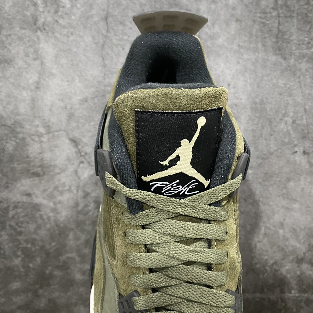 Original version of Air Jordan 4 ”Olive Canvas” military green low-top non-slip shock-absorbing wear-resistant FB9927-200