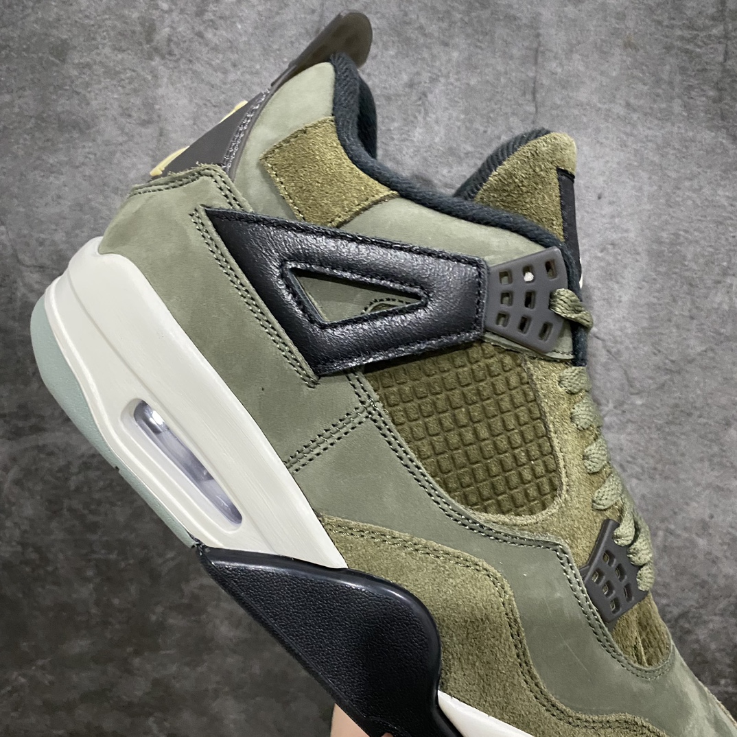 Original version of Air Jordan 4 ”Olive Canvas” military green low-top non-slip shock-absorbing wear-resistant FB9927-200