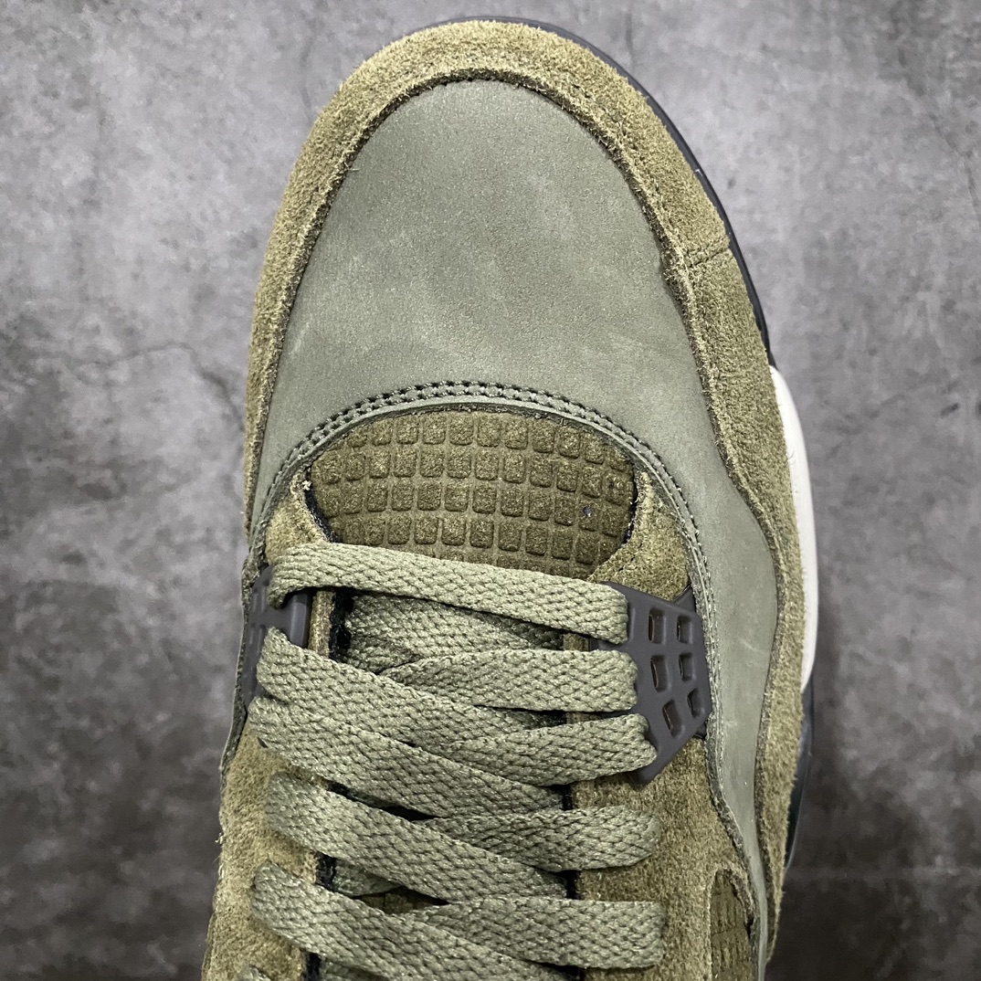 Original version of Air Jordan 4 ”Olive Canvas” military green low-top non-slip shock-absorbing wear-resistant FB9927-200