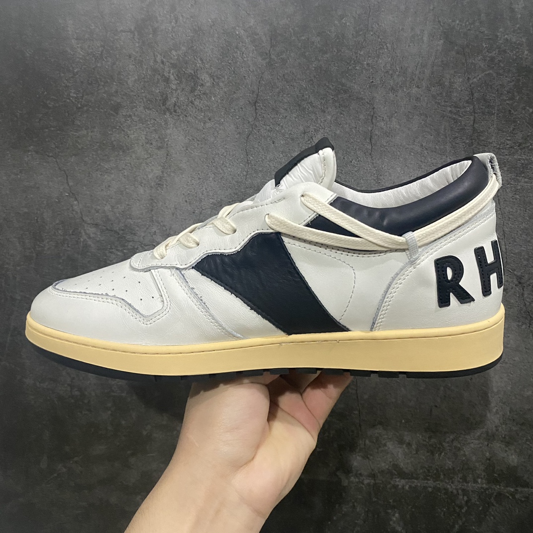 Channel version RHUDE Rhude Rhecess Low Rhude retro distressed low-top retro versatile genuine leather casual sports sneakers