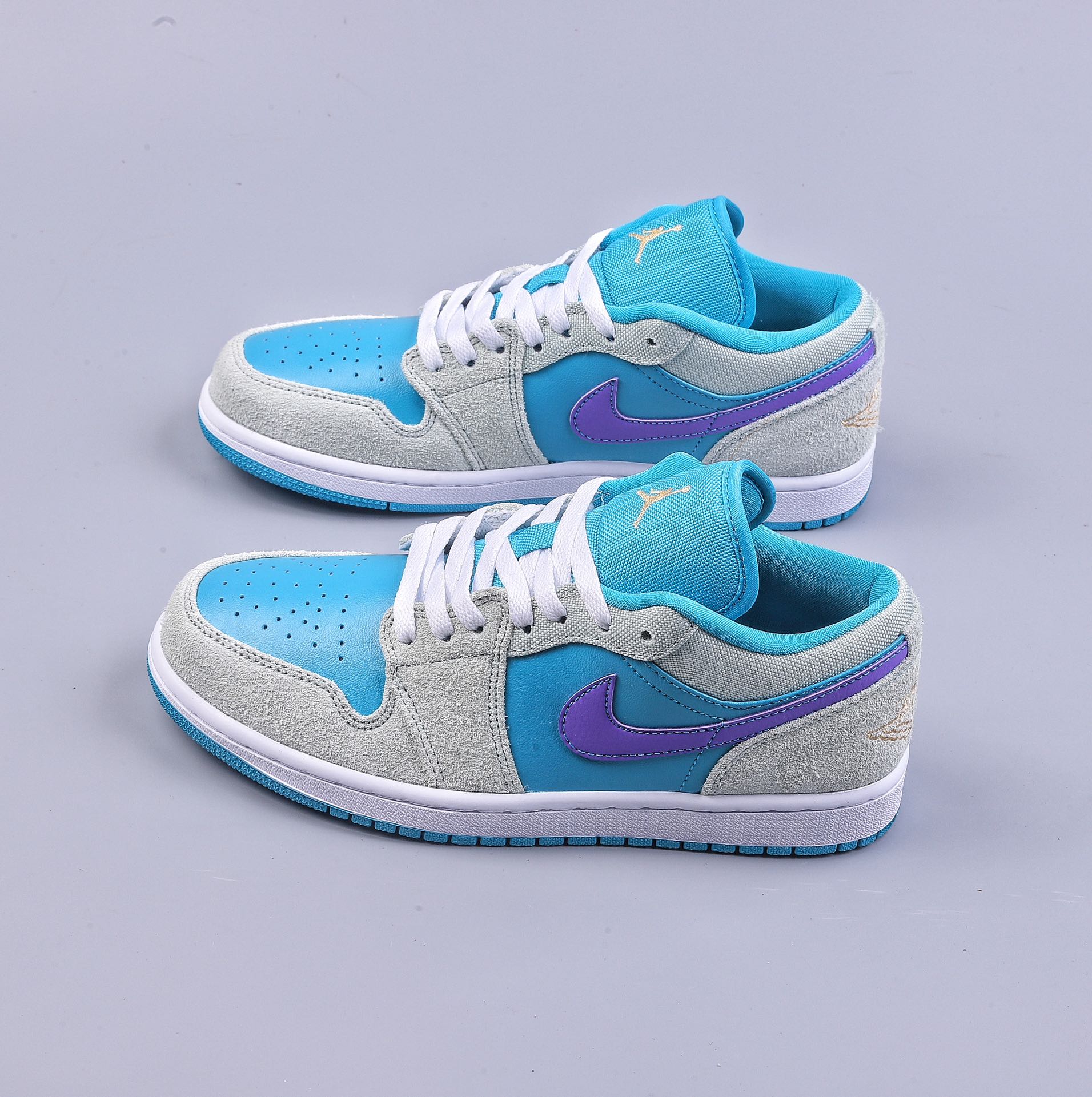 Foreign trade Air Jordan 1 Low ”Aquatone” blue-gray DX4334-300