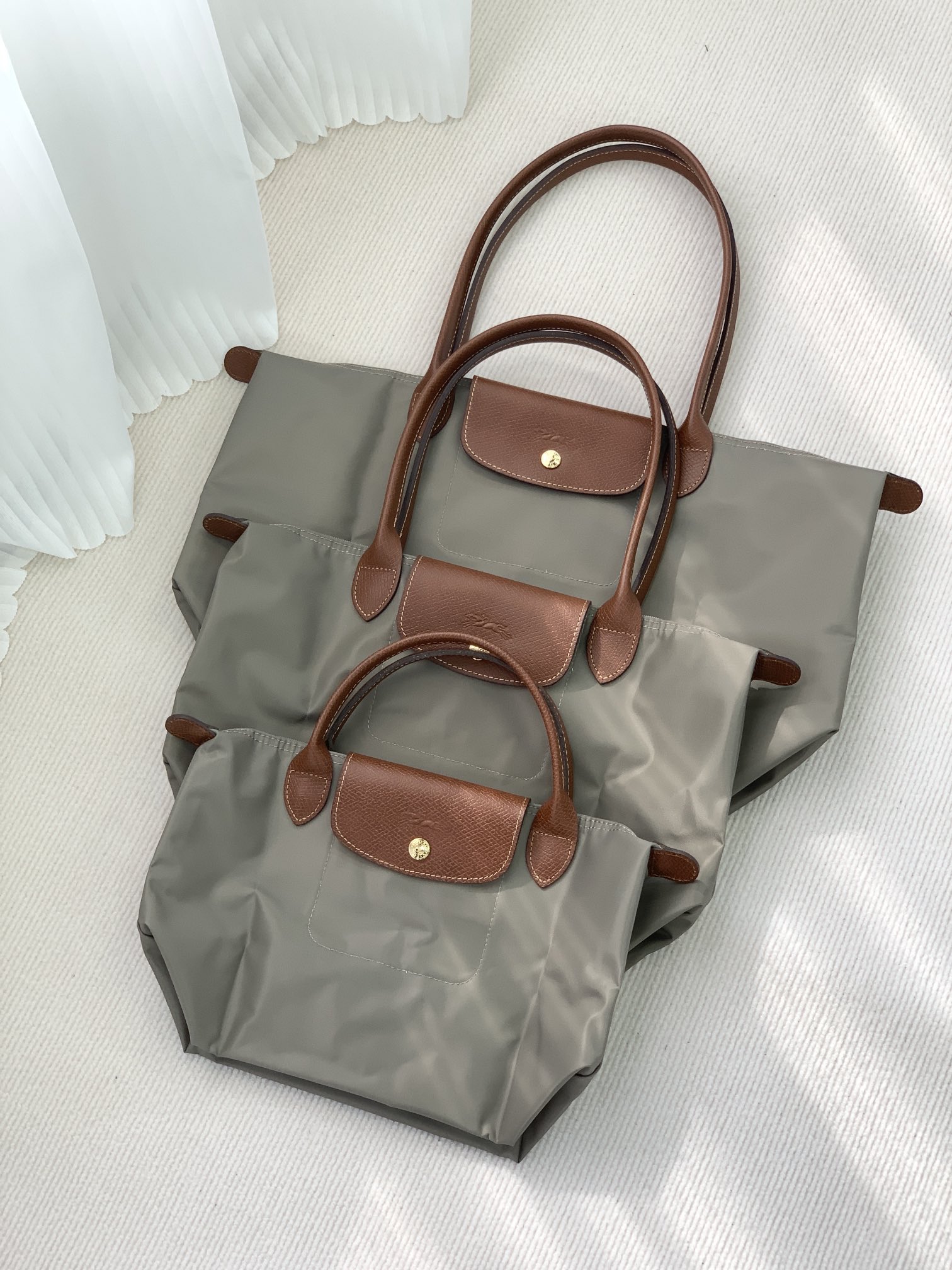 Longchamp ～斑鸠灰大小尺寸图