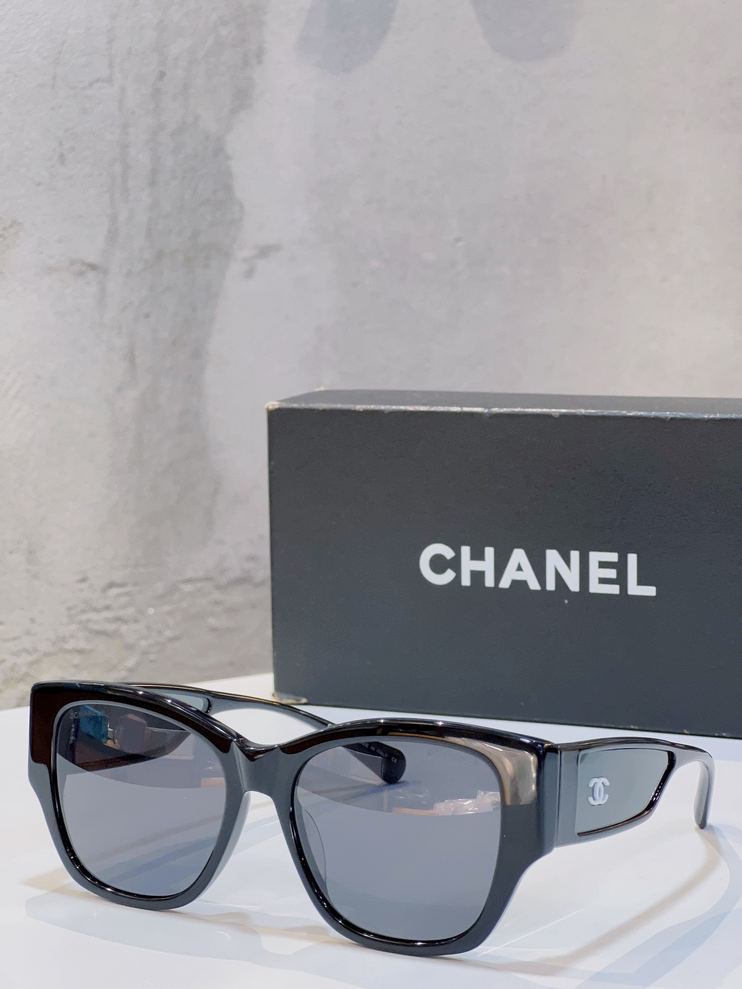 Chanel Sunglasses Black White