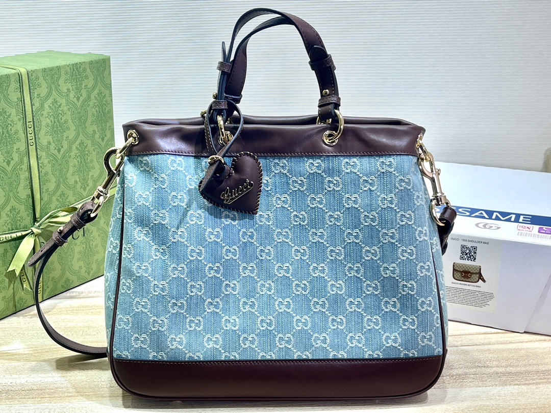 GUCCI Ophidia сумка-тоут среднего размера с лентами, канвас