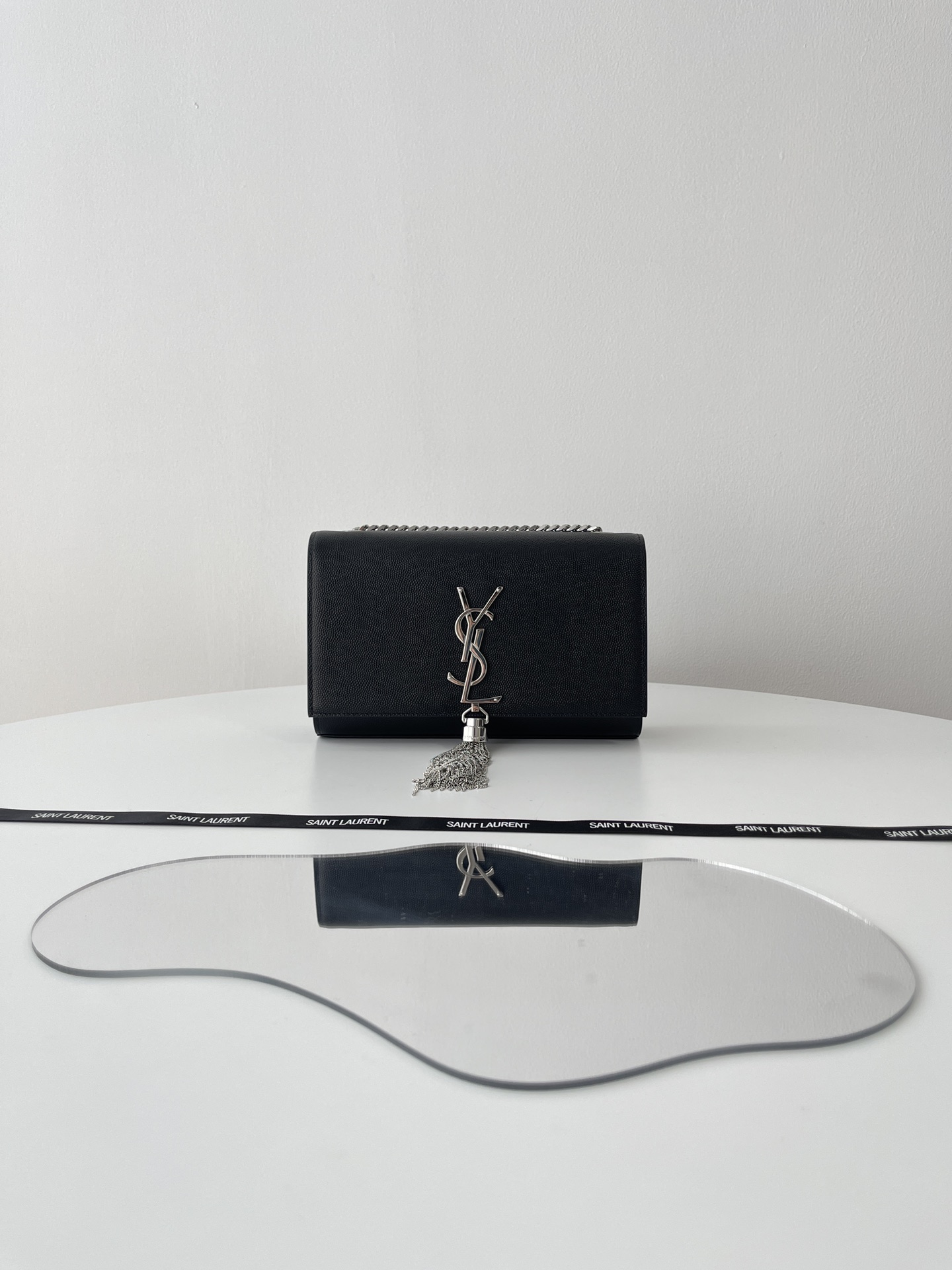 Yves Saint Laurent YSL Kate Crossbody & Shoulder Bags Black Silver Hardware Chains