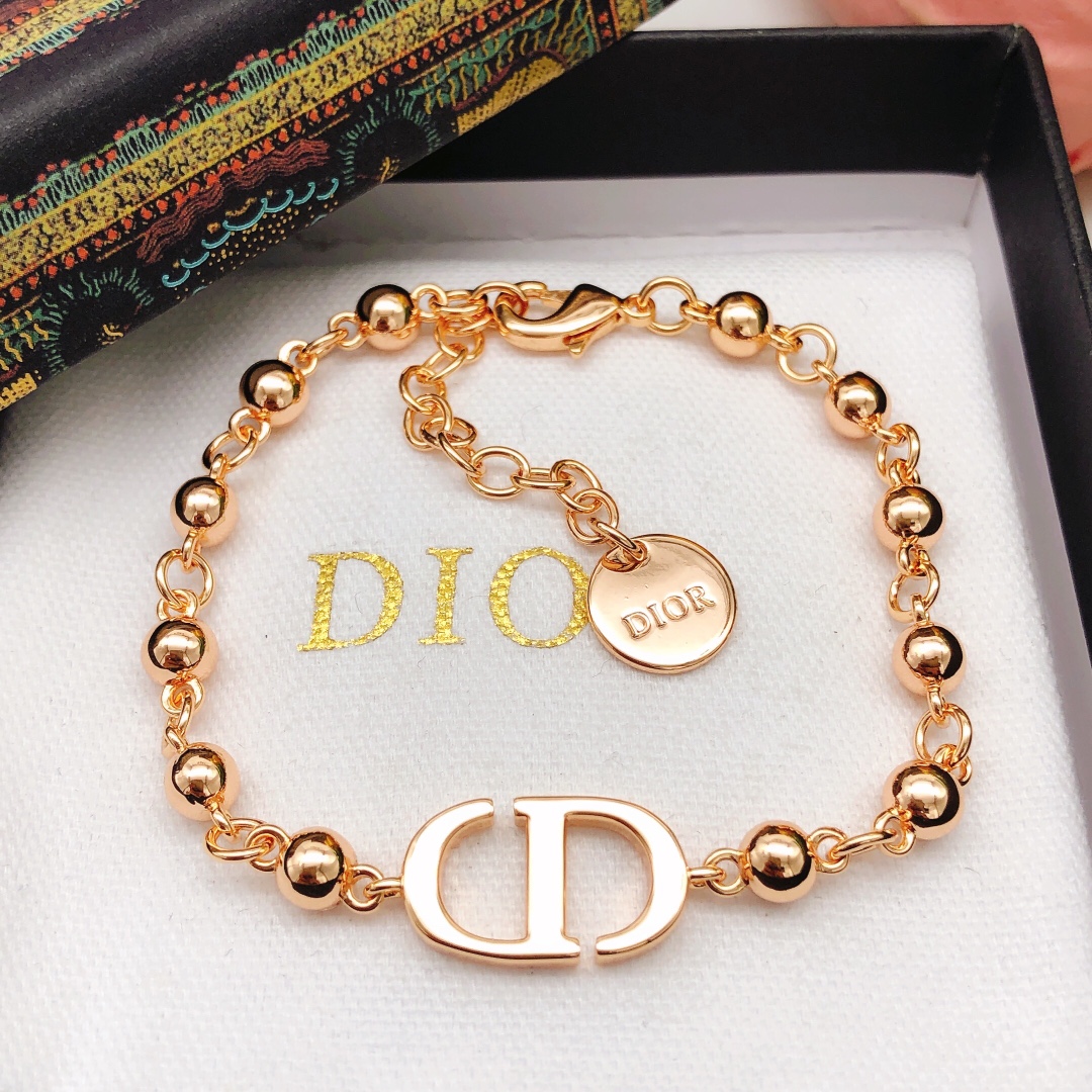 Dior Gioielleria Braccialetto Oro Rose rosa Giallo Ottone