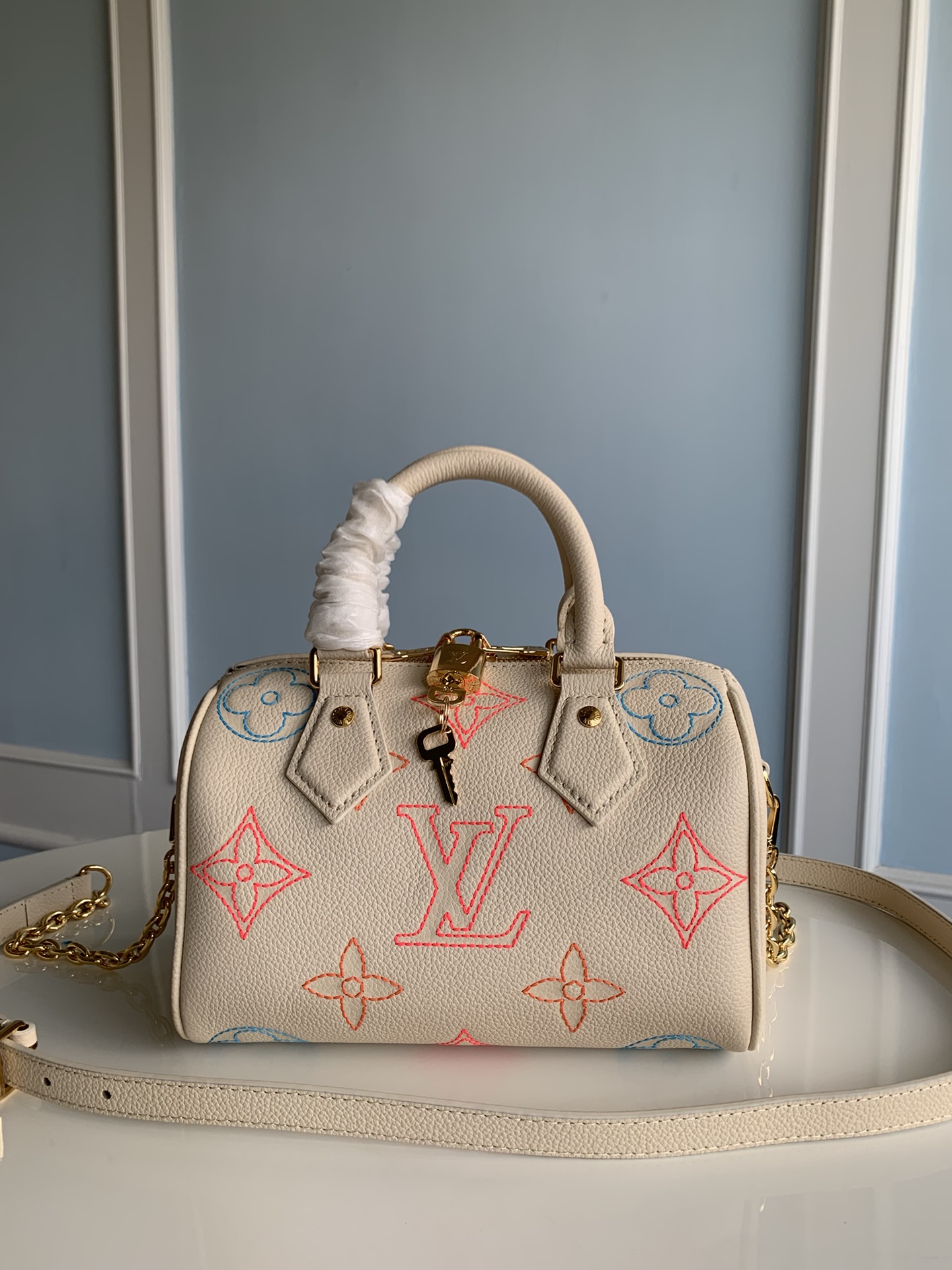Top Grade ✨ M46667 Off-White Full Leather Speedy Series — SPEEDY - Bag