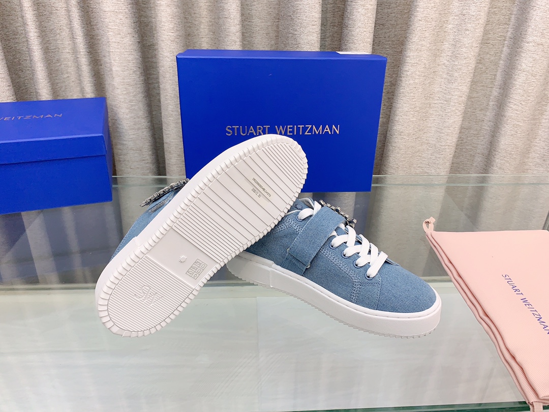 Stylish Stuart Weitzman SW Low Recreational Sports Shoes with Water Drills - 图片 8
