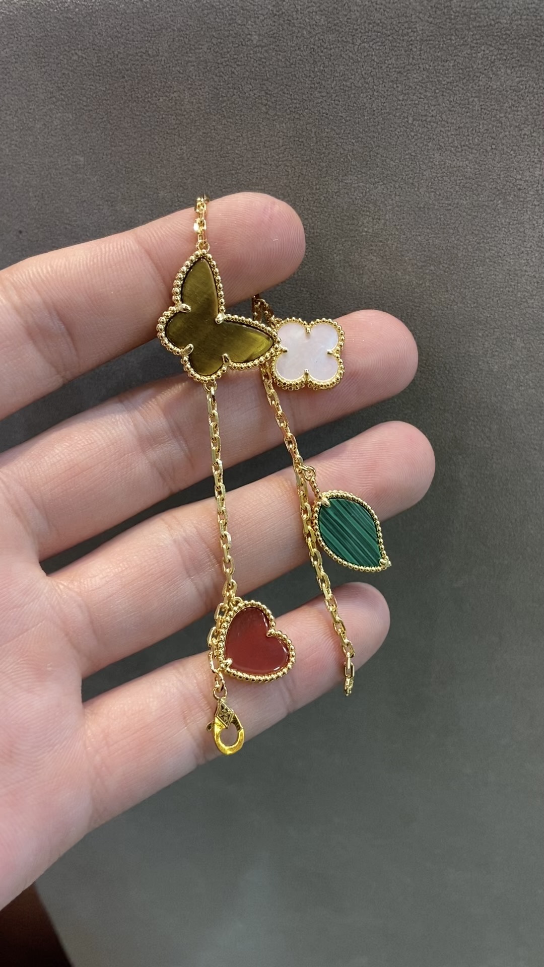 Van Cleef & Arpels vca Lucky乱花手链 黄金色