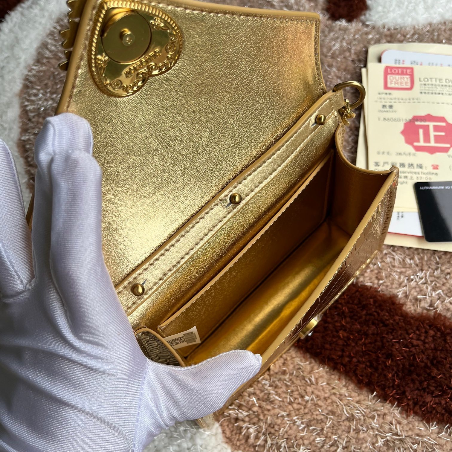 Dolce&Gabbana杜嘉班纳链条手提斜挎包款号6613鳄鱼纹原单细腻手工制造进口牛皮配以原厂五金包