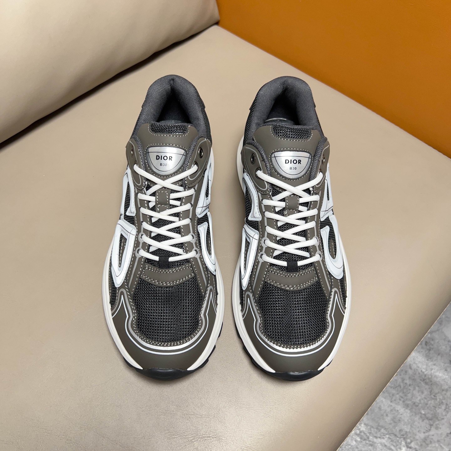 Dior B30 Men's Sneakers Grey Mesh CD30 Reflective Logo Size 38-45 3 a1690620440787 0215