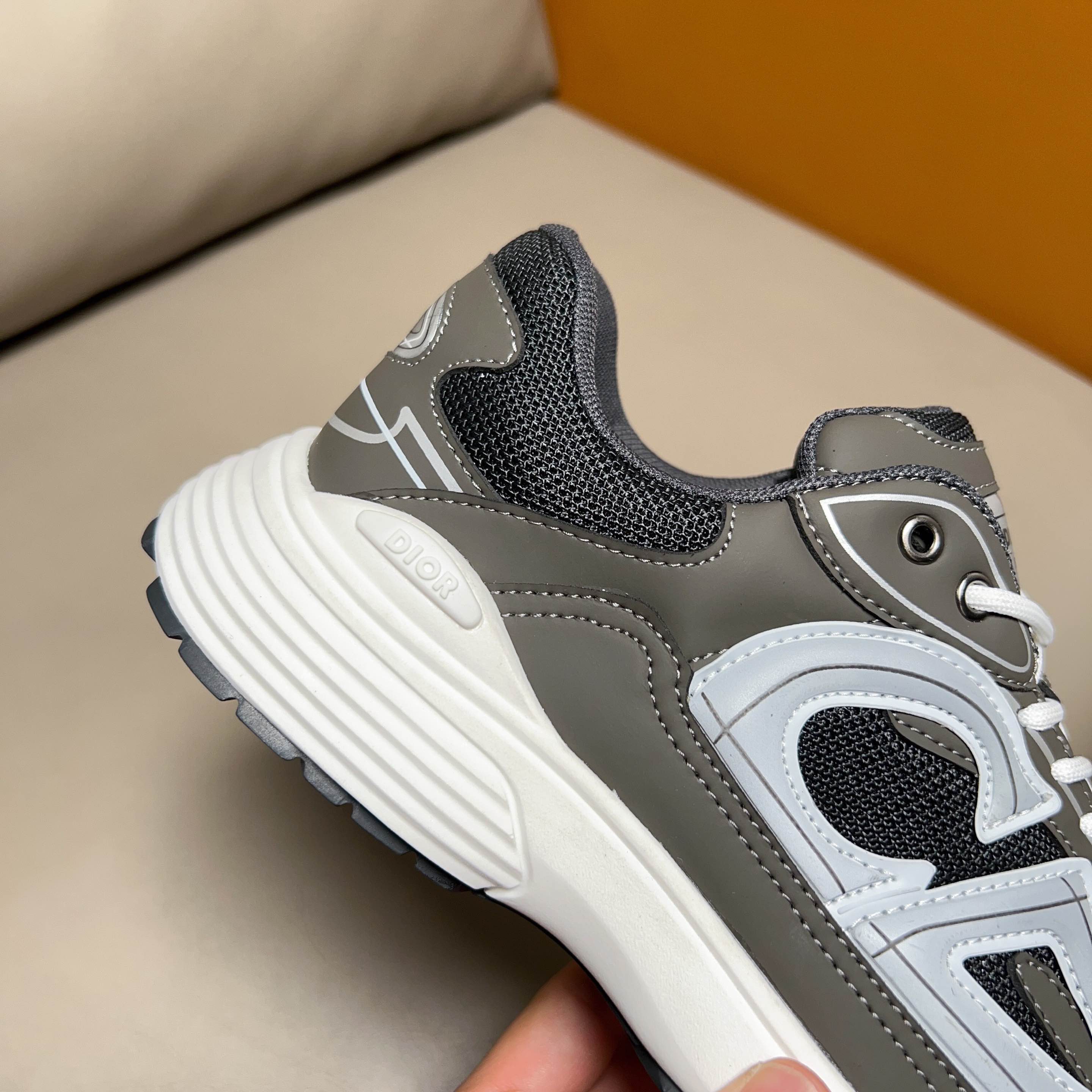 Dior B30 Men's Sneakers Grey Mesh CD30 Reflective Logo Size 38-45 8 a1690620440876 7085