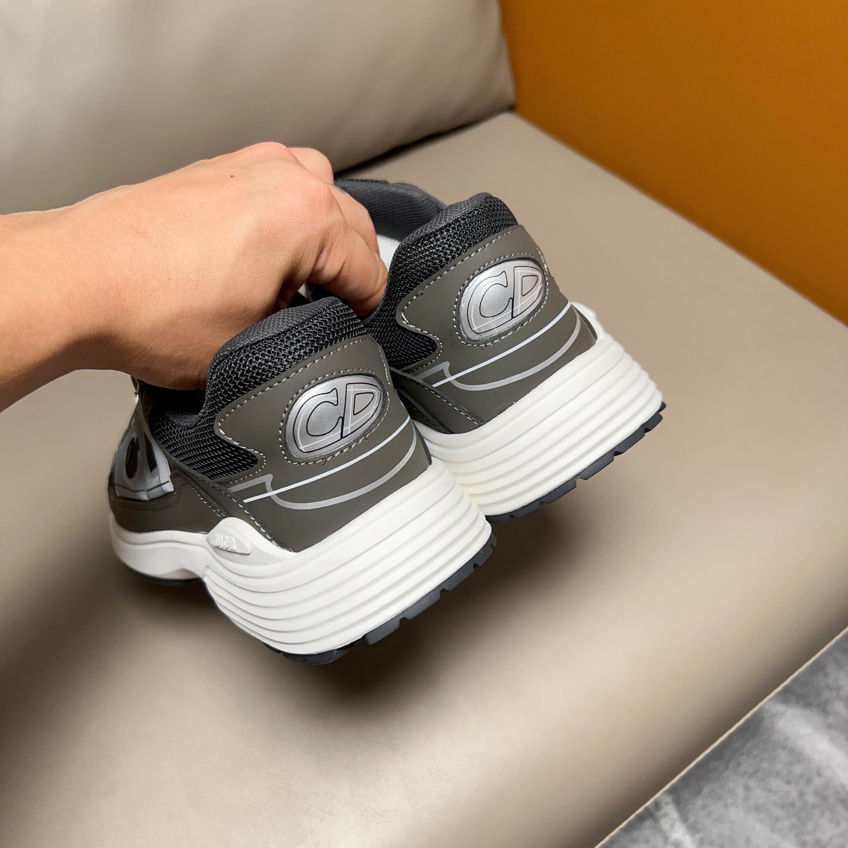 Dior B30 Men's Sneakers Grey Mesh CD30 Reflective Logo Size 38-45 9 a1690620440877 6203