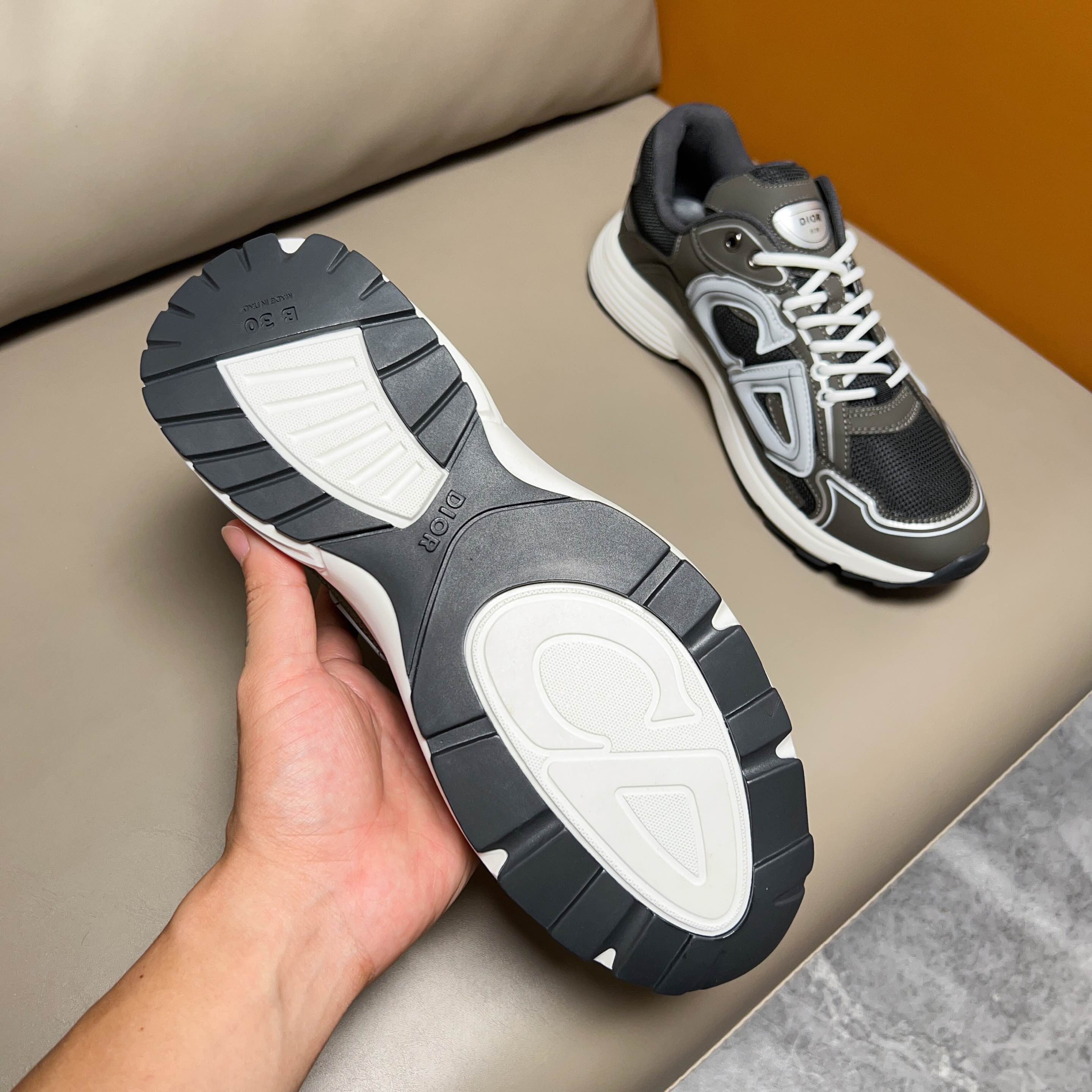 Dior B30 Men's Sneakers Grey Mesh CD30 Reflective Logo Size 38-45 10 a1690620440880 0704