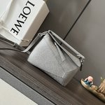 Loewe Puzzle Bags Handbags Canvas Cotton Cowhide Edge Mini