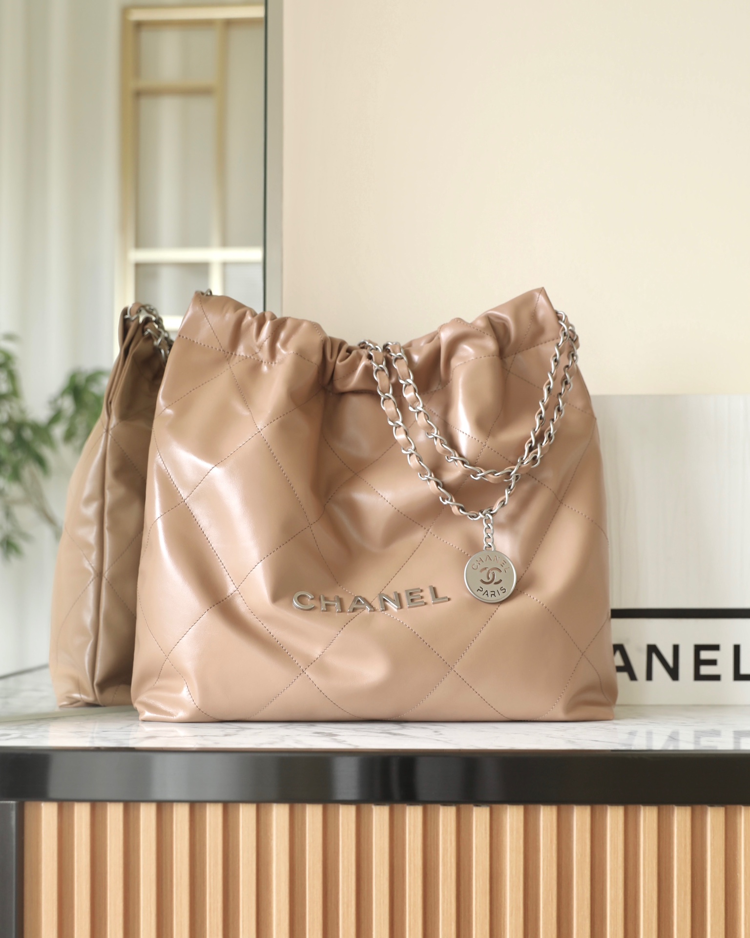 Chanel New
 Crossbody & Shoulder Bags Replcia Cheap From China
 Milk Tea Color Silver Hardware Calfskin Cowhide Vintage