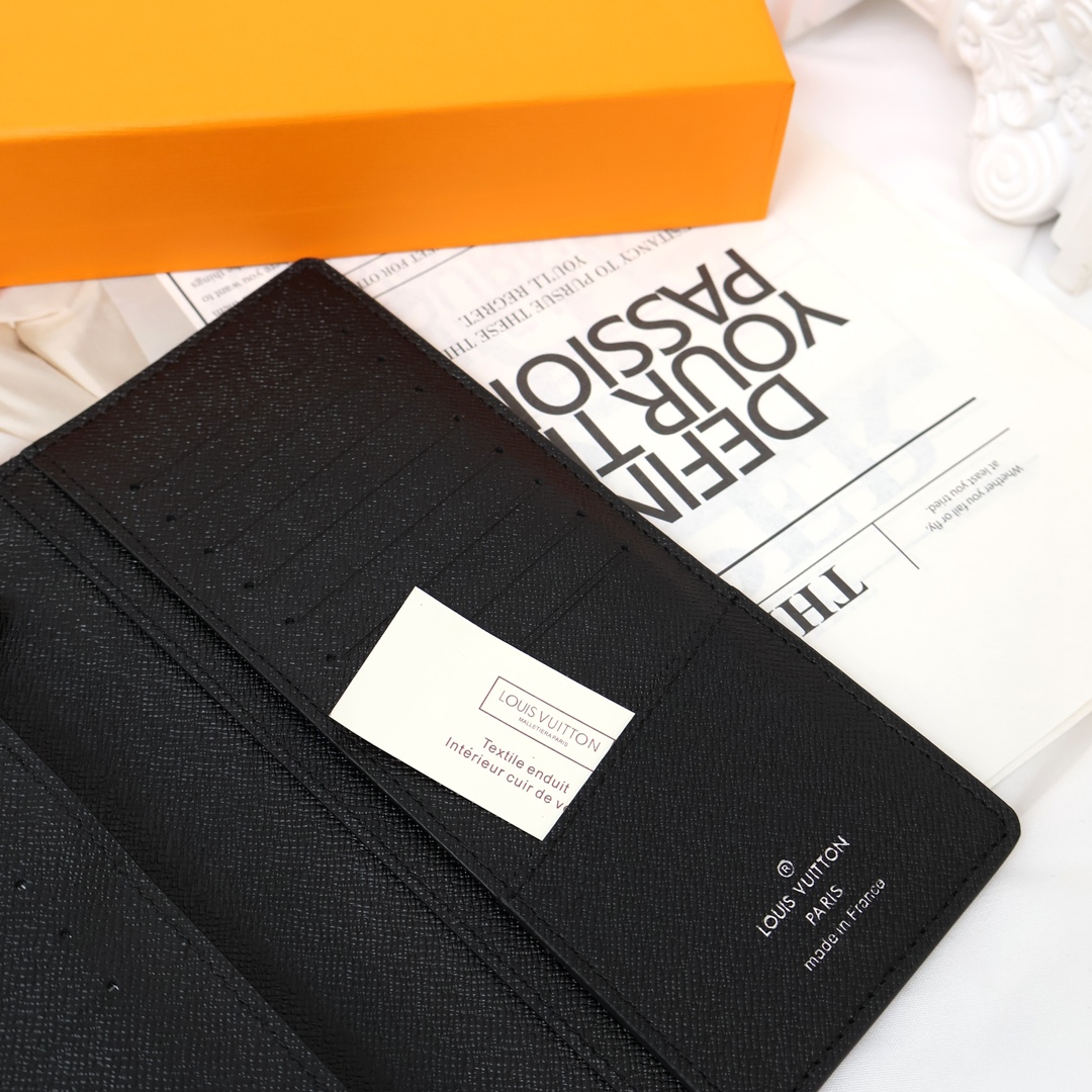 Genuine Leather Bifold Wallet presented in a gift box.