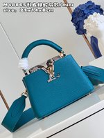 Louis Vuitton LV Capucines Bags Handbags Green Calfskin Cowhide Mini M48865