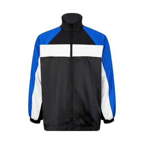 Balenciaga Color Block Acetate Jacket - Stylish Lightweight Outerwear 1 Balenciaga Color Block Acetate Jacket - Stylish Lightweight Outerwear