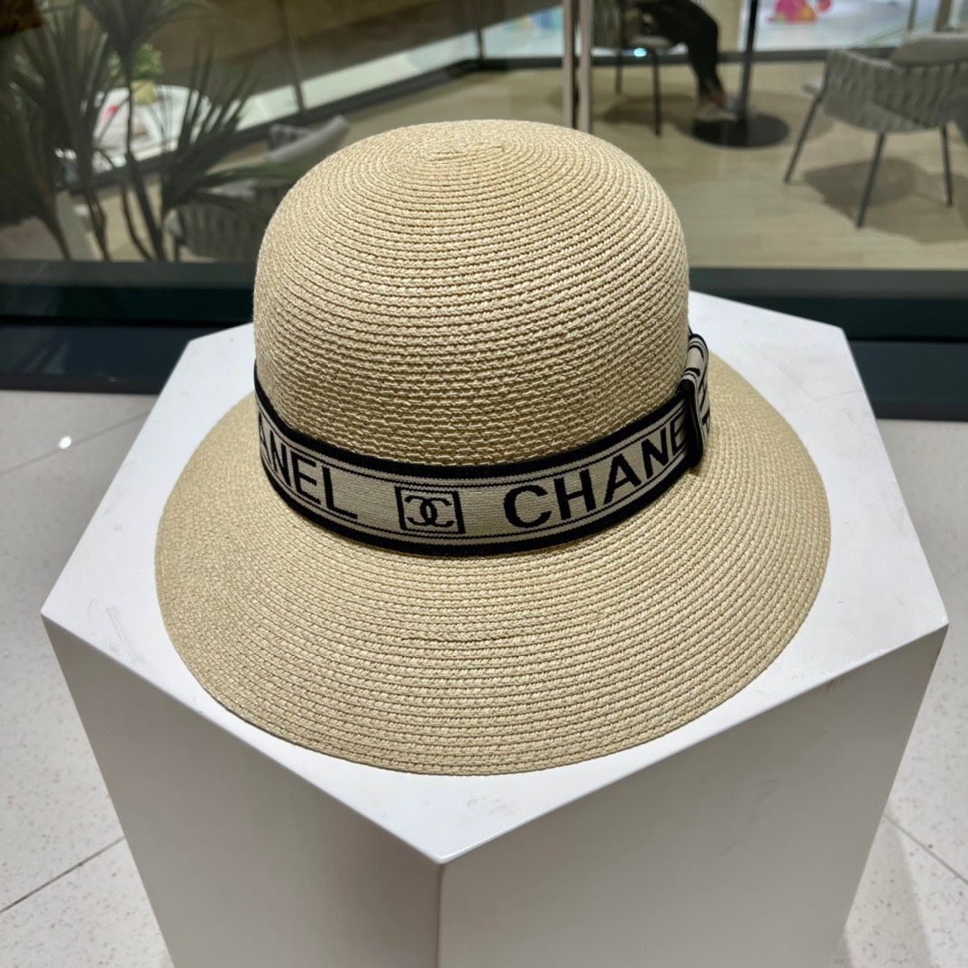 Chanel香奈儿 春夏季新款草帽，沙滩太阳帽，细草制作，头围57cm