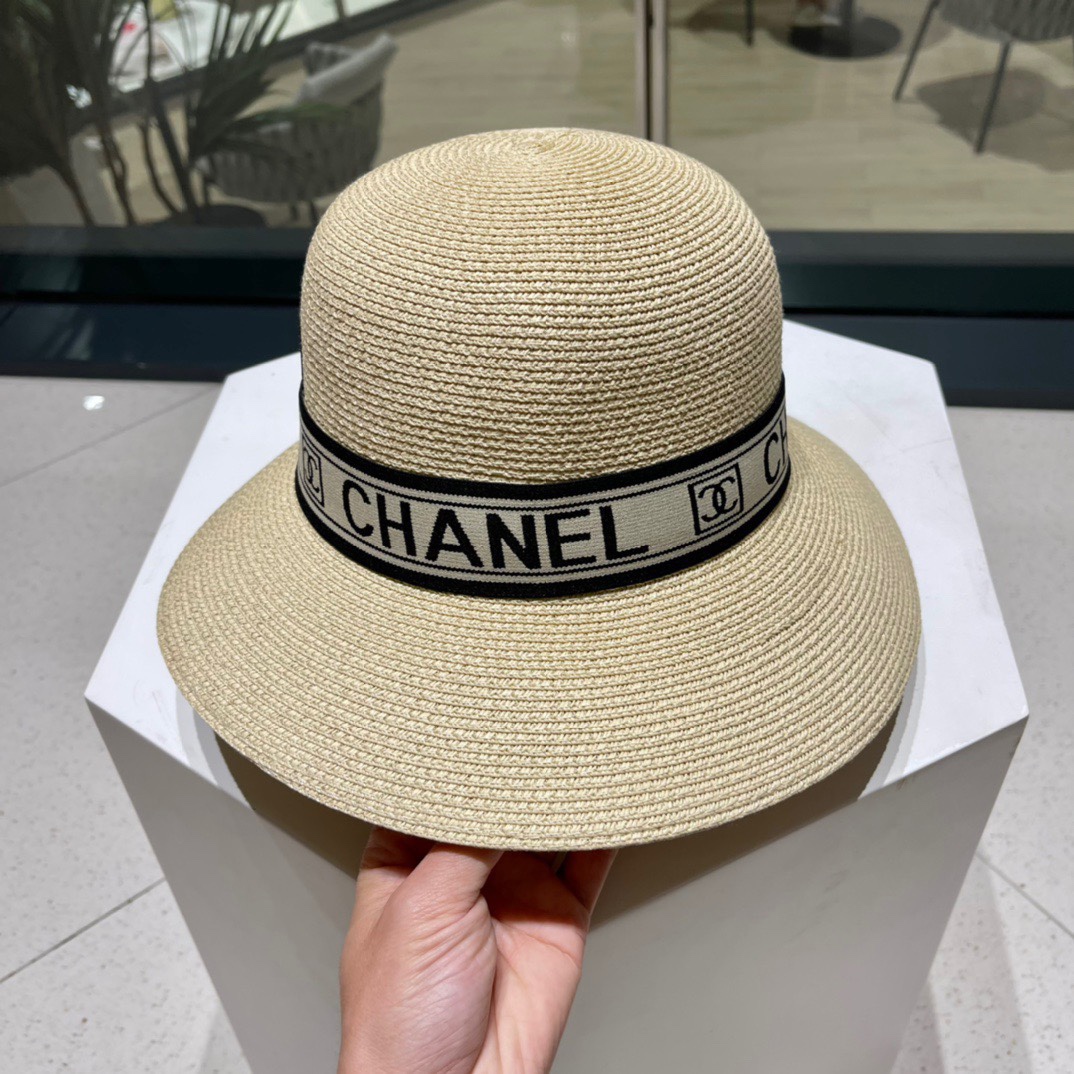 Chanel香奈儿 春夏季新款草帽，沙滩太阳帽，细草制作，头围57cm