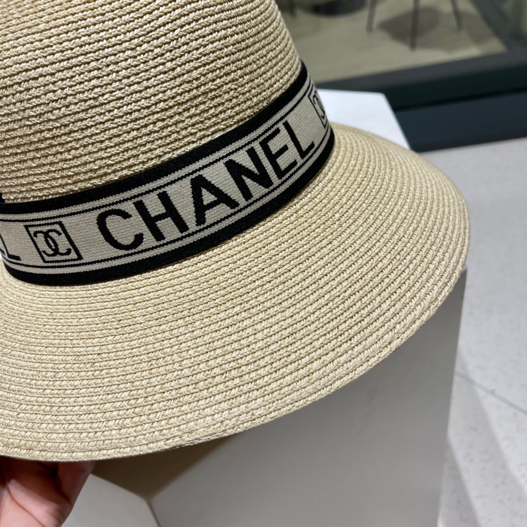 Chanel香奈儿 春夏季新款草帽，沙滩太阳帽，细草制作，头围57cm