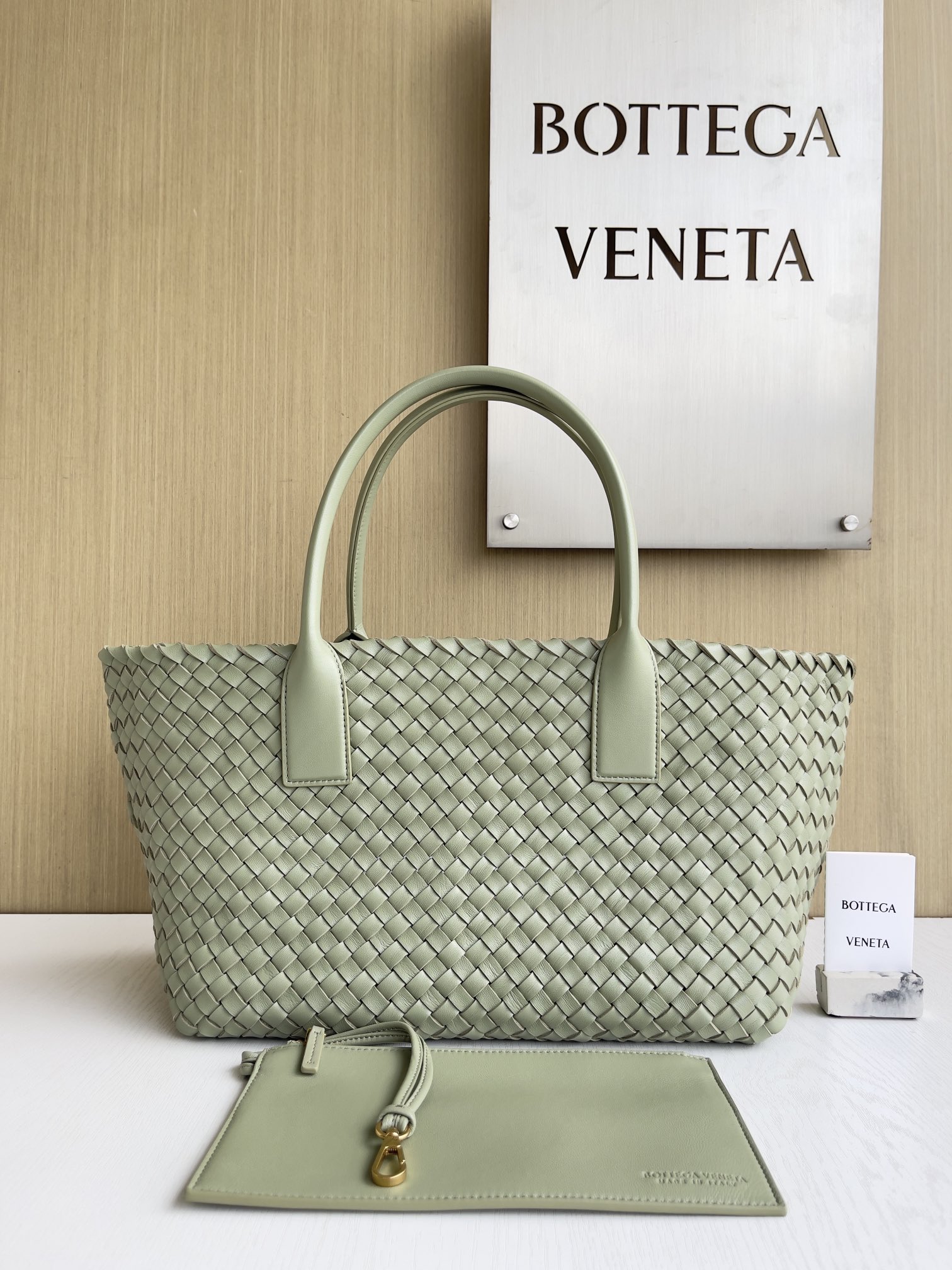 Bottega Veneta Hand-woven lambskin inside and out
