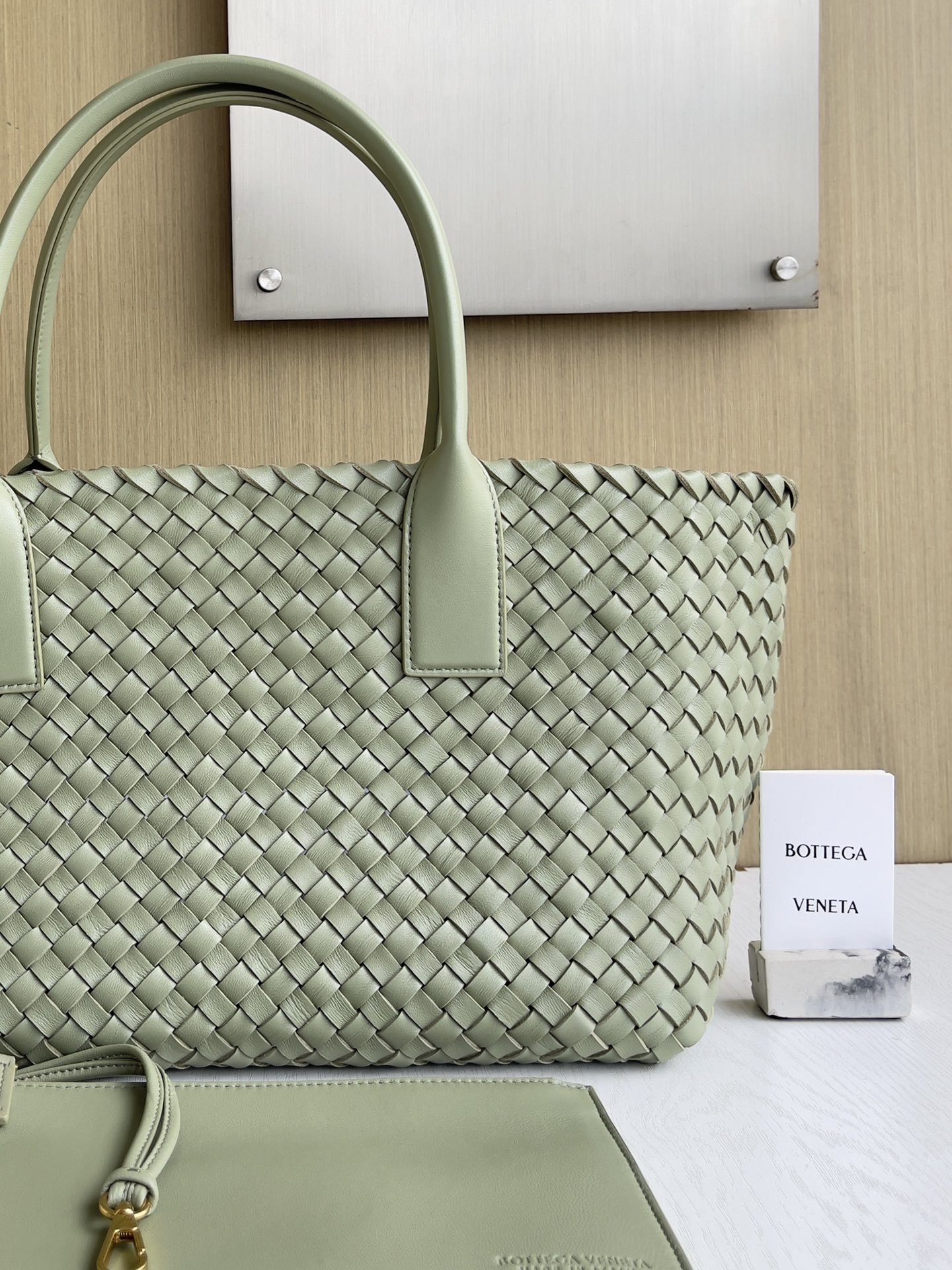 Bottega Veneta Hand-woven lambskin inside and out