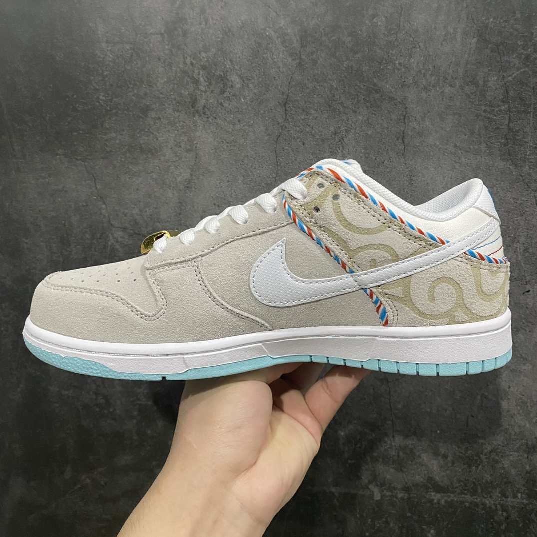 Pure original Y version Dunk Low ”Barber Shop” barber shop joint dragon head blue gray brown DH7614-500