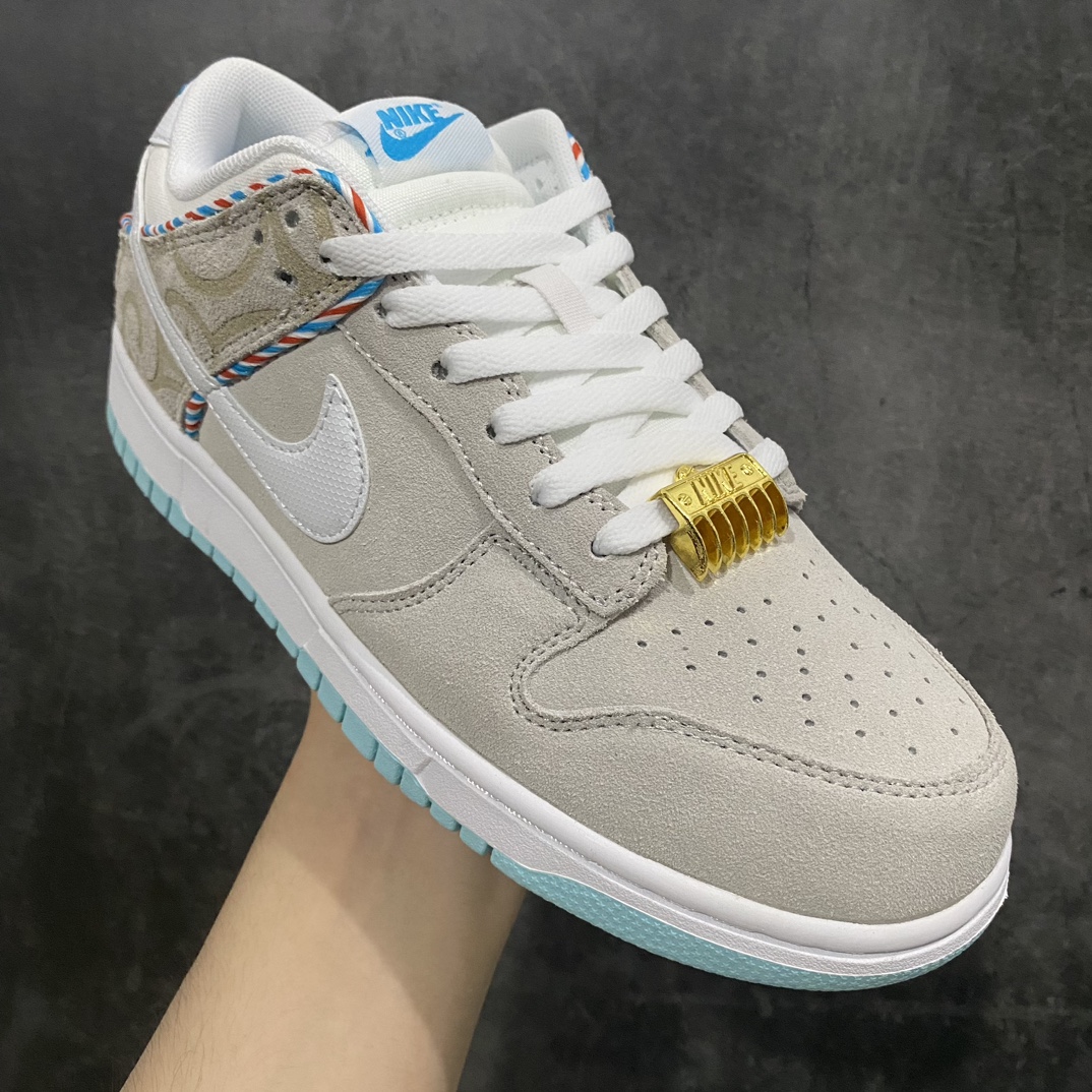 Pure original Y version Dunk Low ”Barber Shop” barber shop joint dragon head blue gray brown DH7614-500