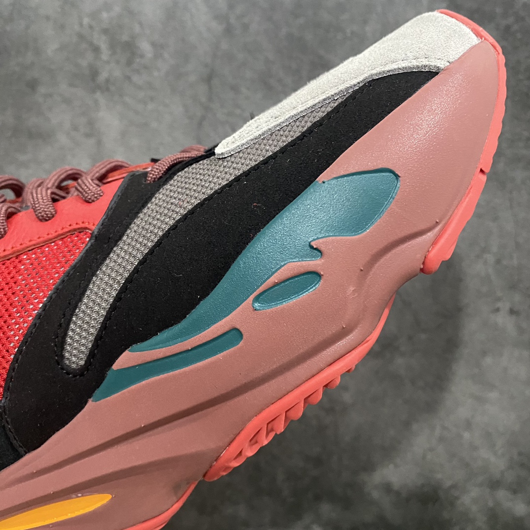 LW version of Yeezy 700 red and black HQ6979