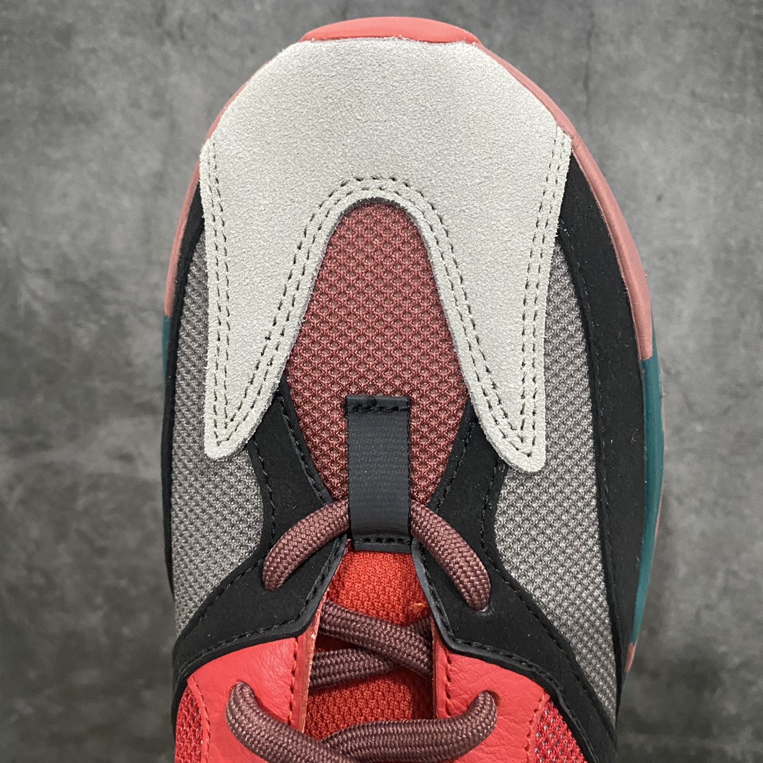 LW version of Yeezy 700 red and black HQ6979