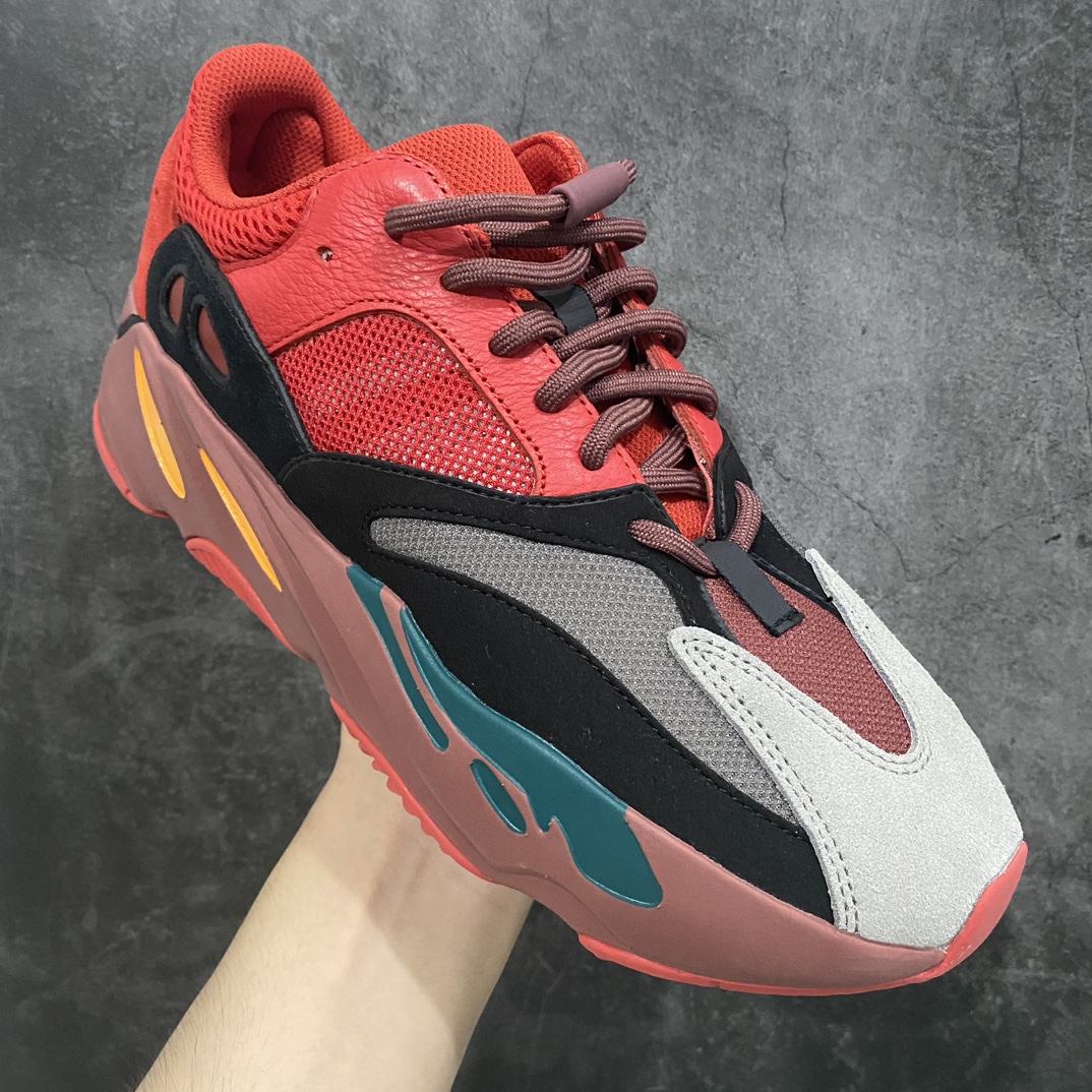 LW version of Yeezy 700 red and black HQ6979