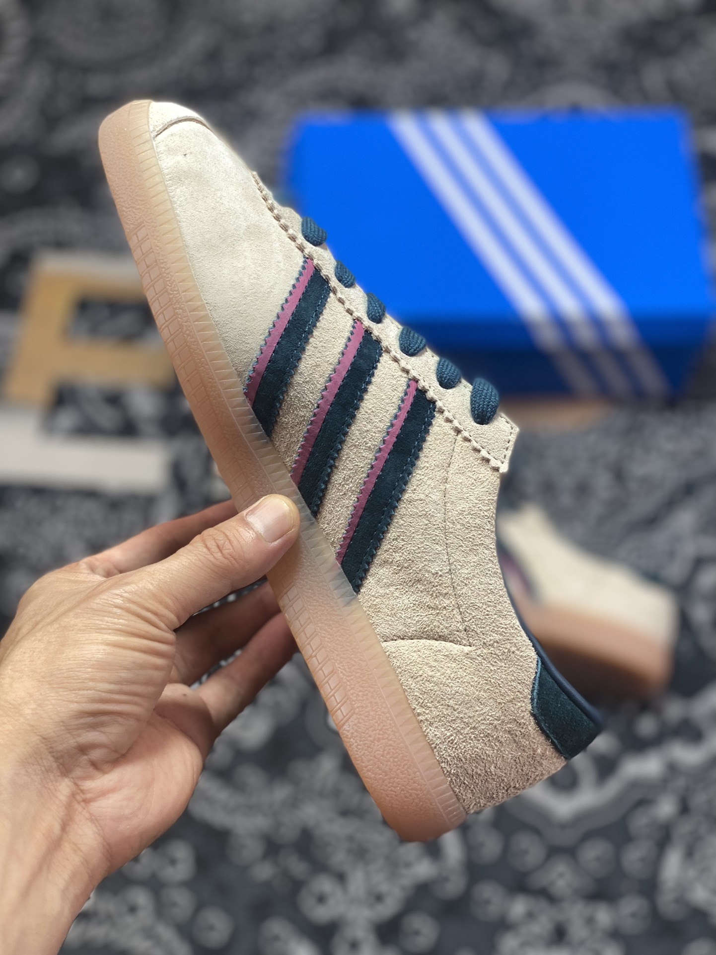 Adidas Originals State Series IL State Sneakers ”Suede Light Brown Dark Green Pink Caramel Bottom” ID2783