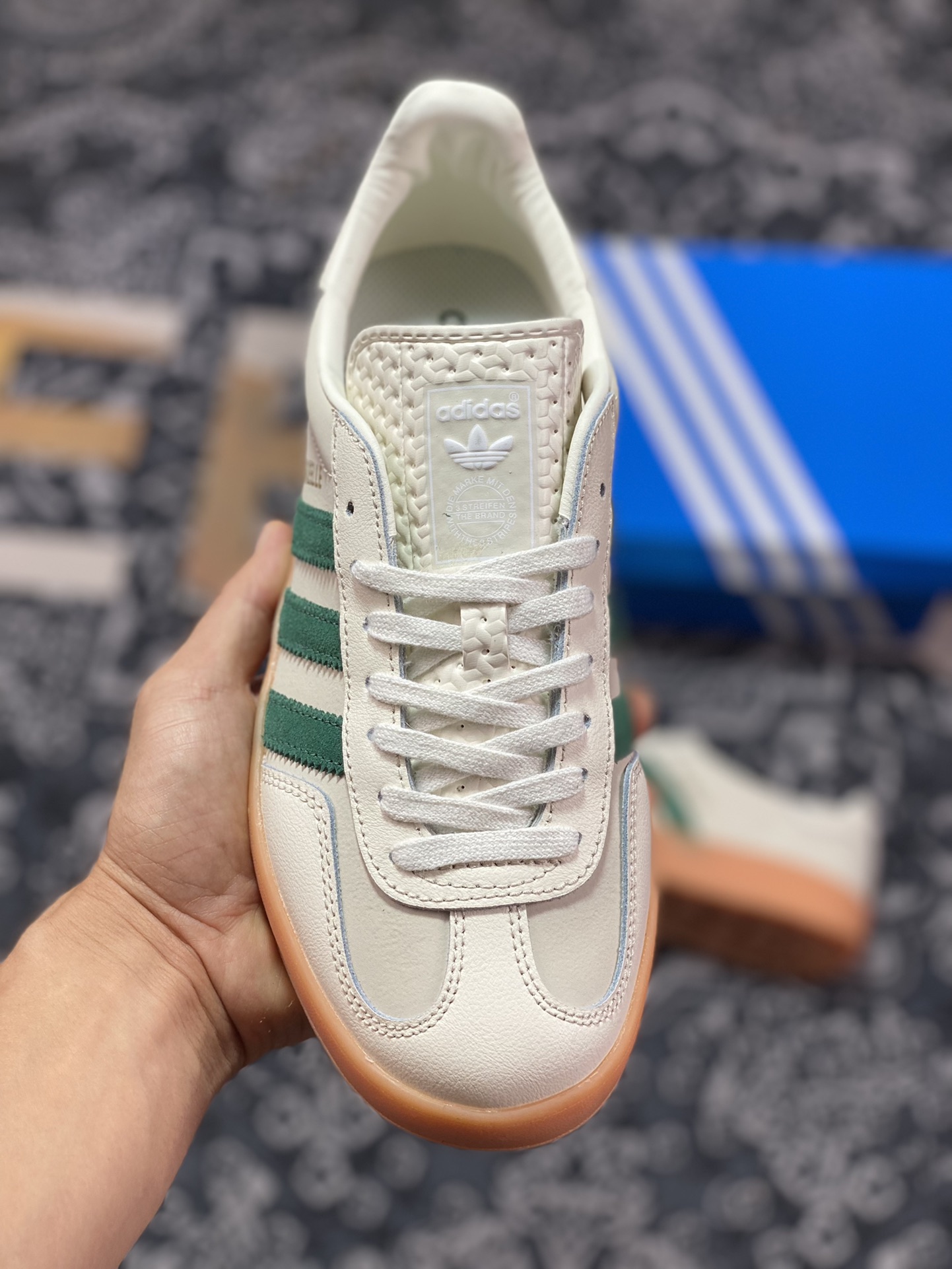 AD Originals Gazelle Indoor Beige Green Clover Retro Casual Sports Shoes ID2567